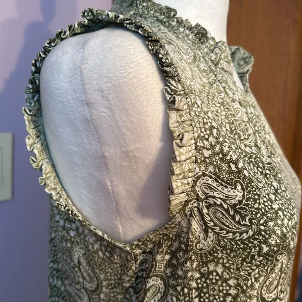 Michael by Michael Kors size small green and white dress.
